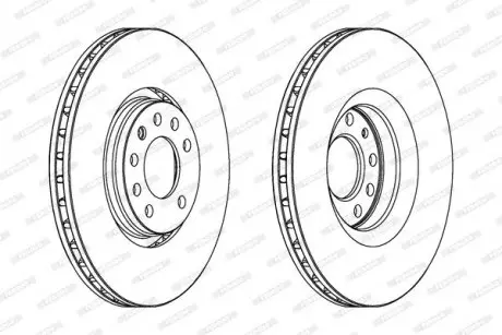 Диск тормозной FERODO DDF1237C1