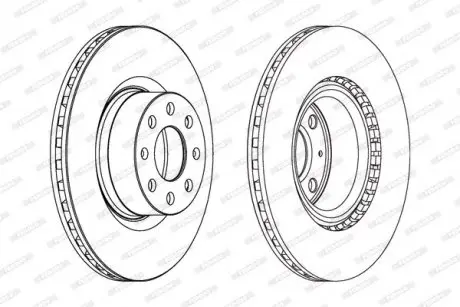 Диск тормозной FERODO DDF1298C