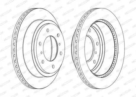 Диск тормозной FERODO DDF1385C