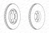 Диск гальмівний (передній) Citroen C4 04-13/Peugeot 207/308 07-14/307 03-09 (302x26) (з покр) (вент.) FERODO DDF1442C (фото 1)