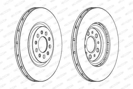 Диск тормозной FERODO DDF1455C1