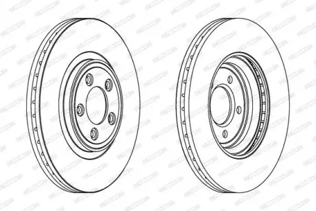 Диск тормозной передний FERODO DDF1702C1