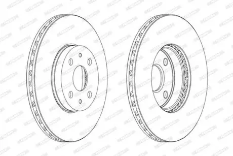 Диск тормозной FERODO DDF1780C
