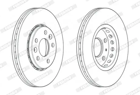 Диск тормозной FERODO DDF2507C