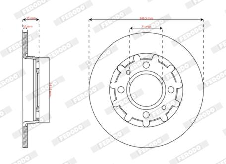 Автозапчасть FERODO DDF2985C