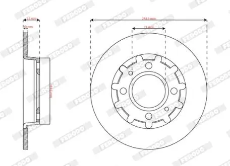 Автозапчасть FERODO DDF2985C