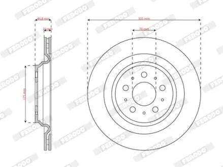 Диск гальмівний FERODO DDF3016C1