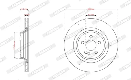 Диск гальмівний FERODO DDF3204C