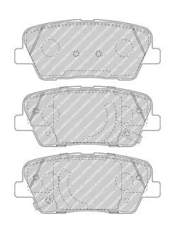 Комплект гальмівних колодок задн, HYUNDAI EQUUS / CENTENNIAL, GENESIS, SANTA FÉ III, KIA STINGER 2.0-5.0 01.08- FERODO FDB5048
