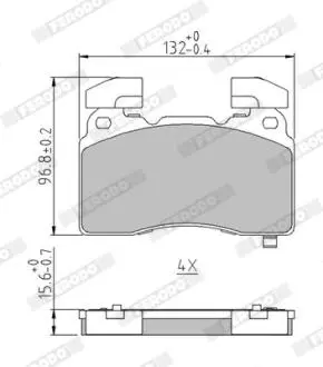 Колодки тормозные (передние) Opel Insignia B 17-/Tesla Model S/Chevrolet Corvette 13-/Camaro 09- FERODO FDB5058
