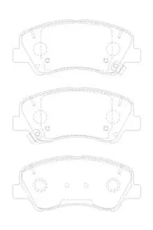 Комплект гальмівних колодок передн, HYUNDAI ACCENT IV, ACCENT V, I20 ACTIVE, I20 II, SOLARIS, KIA RIO III, RIO IV, STONIC 1.0-1.6D 11.10- FERODO FDB5135