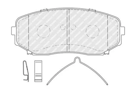 Колодки гальмівні (передні) Mitsubishi Eclipse/Outlander 12- (Advics) FERODO FDB5285