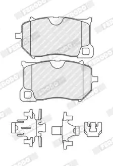 Комплект гальмівних колодок передн, VOLVO XC60 II, POLESTAR POLESTAR 1 2.0H 03.17- FERODO FDB5486