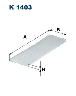 Фільтр салону MERCEDES ACTROS, ACTROS MP2 / MP3 04.96- FILTRON K1403