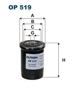 Фільтр масла FILTRON OP519