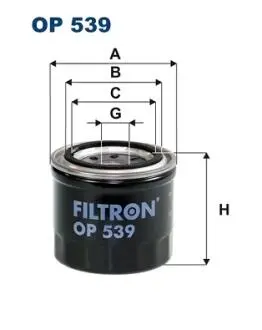 Фільтр масла FILTRON OP539