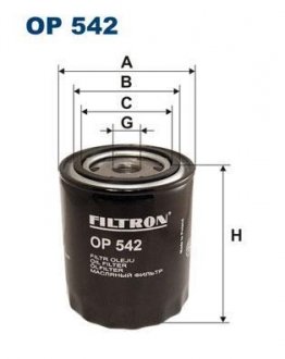 Фильтр масла FILTRON OP542 (фото 1)