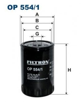 Фільтр масла FILTRON OP5541 (фото 1)
