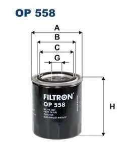 Фильтр масла FILTRON OP558