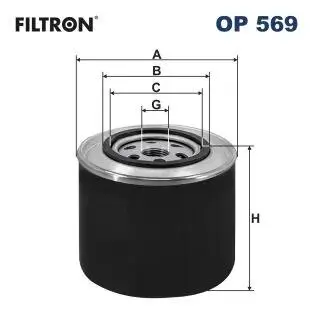 Фільтр масла FILTRON OP569 (фото 1)