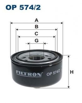 Фільтр масла FILTRON OP5742 (фото 1)
