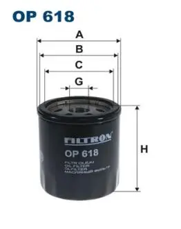 Фильтр масла FILTRON OP618