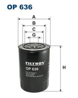 Фильтр масла FILTRON OP636 (фото 1)