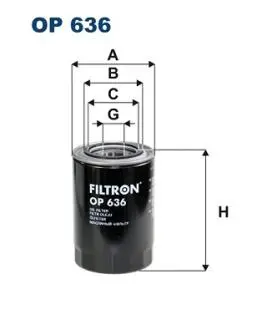 Фильтр масла FILTRON OP636