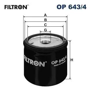 Фільтр масла FILTRON OP6434