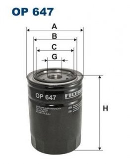 Фильтр смазки FILTRON OP647