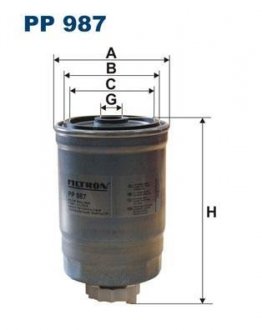 Фильтр топлива FILTRON PP987 (фото 1)