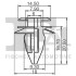 Клипса крепления обшивки BMW X5/X6 06-18/ Porsche Boxster/911 96-05 Fischer Automotive One (FA1) 10-40008.10 (фото 2)