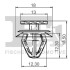 Кліпса кріплення обшивки (к-кт 5 шт) Citroen/Peugeot/Renault Fischer Automotive One (FA1) 10-40028.5 (фото 2)