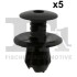 Кліпса кріплення обшивки (к-кт 5 шт) VW Golf VI/VPassat B5/B6/B7/T4/T5/T6 97- Fischer Automotive One (FA1) 11-30008.5 (фото 1)