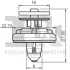 Кліпса кріплення обшивки дверей (к-кт 10шт) Audi/Skoda/VW Fischer Automotive One (FA1) 11-40023.10 (фото 2)