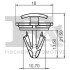 Кліпса кріплення молдинга VW Polo/Skoda Kodiaq 09- Fischer Automotive One (FA1) 11-40078.5 (фото 2)