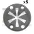 Шайба фіксуюча (к-кт 5шт) VW Caddy II/III/Crafter 30-35/30-50/Golf II/III/IV/V/VI/Jetta II 80- Fischer Automotive One (FA1) 11-40111.5 (фото 1)