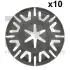Шайба фіксуюча (к-кт 10шт) VW Caddy II/III/Crafter 30-35/30-50/Golf II/III/IV/V/VI/Jetta II 80- Fischer Automotive One (FA1) 11-40113.10 (фото 1)