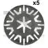 Шайба фіксуюча (к-кт 5шт) VW Caddy II/III/Crafter 30-35/30-50/Golf II/III/IV/V/VI/Jetta II 80- Fischer Automotive One (FA1) 11-40113.5 (фото 1)