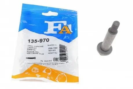 Болт выхлопной системы Ford Fiesta 1.1 89-95 (M10x83) FA1 Fischer Automotive One (FA1) 135-970