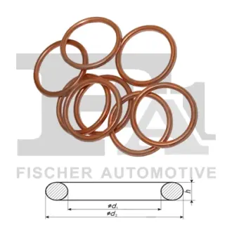 Podkіadka miedziana dmuchana KFC 12x18x2, woreczek 10 sztuk Fischer Automotive One (FA1) 521870010