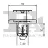 Кліпса кріплення підкрильника (к-кт 5шт) Ford Fiesta/Mazda 2 08- Fischer Automotive One (FA1) 78-30006.5 (фото 2)