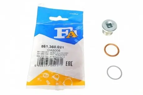 Болт поддона с шестигранной головкой Fischer Automotive One (FA1) 861.360.021