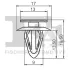 Кліпса кріплення обшивки (к-кт 5шт) Opel Combo 01-06 Fischer Automotive One (FA1) 87-40001.5 (фото 2)