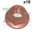 Гайка випускного колектора M12X1.75 CU /10 шт/ SW17 Fischer Automotive One (FA1) 988129210 (фото 1)