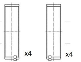 Вкладыши шатунные BMW 1/2/3/4/5/6/7/X1/X3/X4/X5/X6 (N47/N57) 2.0/3.0D 06- (STD) Fischer Automotive One (FA1) BB2027STD (фото 1)