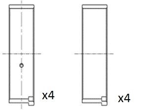 Вкладыши шатунные (+0.25) Peugeot 206/306/307 1.4 16V 03- Fischer Automotive One (FA1) BB2045050