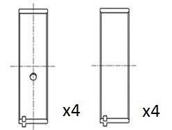 Вкладиши шатунні Opel 1,6-1,7d/1,8-2,0B 85- Fischer Automotive One (FA1) BB2050STD