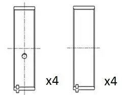 Вкладыши шатунные Opel 1,6-1,7d/1,8-2,0B 85- Fischer Automotive One (FA1) BB2050STD