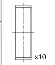 Вкладыши шатунные VW Crafter/T5 2.5 TDI 03-11 (+0.25) Fischer Automotive One (FA1) BB2073025